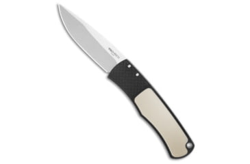 Image of Pro-Tech Knives Magic BR-1 Whiskers Automatic Folding Knife, 3.125in, 154CM, Drop Point Blade, Aluminum, Micarta, Black/White Handle, Tuxedo, Stonewash, Black/White/Gray, 7.25 inch, BHQ-30245