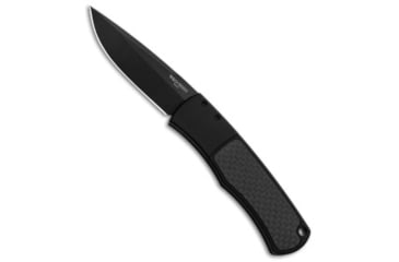 Image of Pro-Tech Knives Magic BR-1 Whiskers Automatic Folding Knife, 3.125in, 154CM, Drop Point Blade, Aluminum, Carbon Fiber, Black Handle, Smooth, Black/Black, 7.25 inch, BHQ-86317
