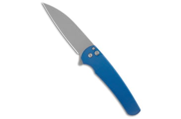 Image of Pro-Tech Knives Malibu Wharncliffe Flipper Folding Knife, 3.25in, CPM MagnaCut, Wharncliffe Blade, Aluminum, Blue Handle, Smooth, Blue/Gray, 7.50 inch, BHQ-183585
