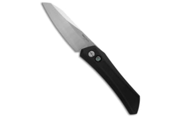 Image of Pro-Tech Knives Oligarch MagnaCut Automatic Folding Knife, 3.25in, CPM MagnaCut, Sheepsfoot Blade, Aluminum, Black Handle, Satin, Black/Gray, 7.50 inch, BHQ-202477