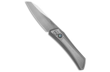 Image of Pro-Tech Knives Oligarch MagnaCut Automatic Folding Knife, 3.25in, CPM MagnaCut, Sheepsfoot Blade, Steel, Gray Handle, Weave Texture, Gray/Gray, 7.50 inch, BHQ-202452