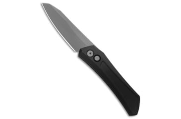 Image of Pro-Tech Knives Oligarch MagnaCut Automatic Folding Knife, 3.25in, CPM MagnaCut, Sheepsfoot Blade, Aluminum, Black Handle, Smokey, Black/Gray, 7.50 inch, BHQ-211920