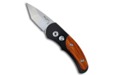 Image of Pro-Tech Knives Runt J4 Automatic Folding Knife, 1.94in, 154CM, Tanto Blade, Cocobolo, Black/Wood Handle, Black/Wood/Gray, 5.27 inch, BHQ-4317