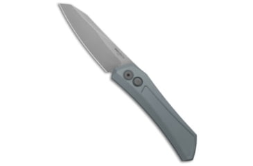 Image of Pro-Tech Knives Sinkevich Oligarch Automatic Folding Knife, 3.25in, CPM MagnaCut, Sheepsfoot Blade, Aluminum, Gray Handle, Stonewash, Gray/Gray, 7.50 inch, BHQ-209357