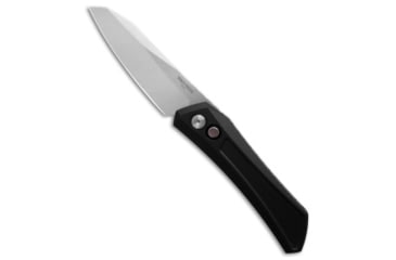 Image of Pro-Tech Knives Sinkevich Oligarch Automatic Folding Knife, 3.25in, CPM MagnaCut, Sheepsfoot Blade, Aluminum, Black Handle, w/ Black Pearl, Limited, Black/Gray, 7.50 inch, BHQ-194761