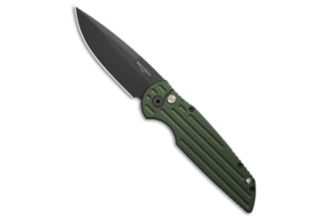 Image of Pro-Tech Pro-Tech Tactical Response TR-3 Automatic Knife Grooved Green Al 3.5" DLC, Green, 154CM, adult, BHQ-228333