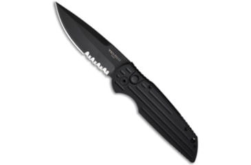Image of Pro-Tech Knives Tactical Response TR-3 SWAT Automatic Folding Knife, 3.50in, 154CM, Drop Point Blade, Aluminum, Black Handle, Black/Black, 8.00 inch, BHQ-0516