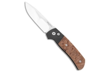 Image of Pro-Tech Knives Terzuola ATCF Custom Automatic Folding Knife, 3.50in, 154CM, Drop Point Blade, Aluminum, Wood, Black/Wood Handle, Black/Wood/Steel, 7.92 inch, BHQ-208666