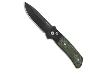 Image of Pro-Tech Knives Terzuola ATCF GXIII Automatic Folding Knife, 3.50in, CPM MagnaCut, Drop Point Blade, Aluminum, Carbon Fiber, Black/Green Handle, Black/Green/Black, 7.875 inch, BHQ-174780