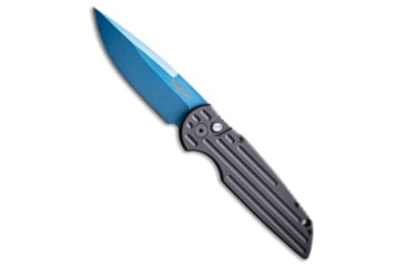 Image of Pro-Tech Pro-Tech TR-3 Tactical Response 3 Automatic Knife Black Aluminum 3.5" Sapphire, Black, CPM MagnaCut, adult, BHQ-135773