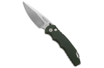 Image of Pro-Tech Knives TR-5 Lerch Spring Assisted Opening Folding Knife, 3.25in, 154CM, Drop Point Blade, Aluminum, Green Handle, Green/Gray, 7.625 inch, BHQ-37624
