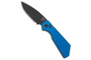 Image of Pro-Tech Knives Strider + PT Automatic Folding Knife, 3.00in, CPM MagnaCut, Drop Point Blade, Aluminum, Blue Handle, Standard, Blue/Black, 7.00 inch, BHQ-208669