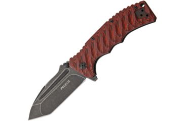 Image of Proelia Linerlock Folding Knife,3.75in,Tanto,Red and Black,G10 Handle TX010RB