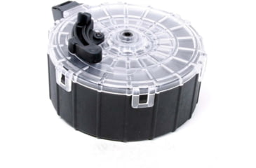 Image of ProMag Saiga 12 Gauge Drum Shotgun Magazine, 20 Round, Black, 1 Pack, DuPont Zytel Polymer, SAIA6-20RD