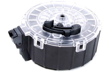 Image of ProMag Saiga 12 Gauge Drum Shotgun Magazine, Polymer, Black, 20 Round, Black, SAI-A6-20RD