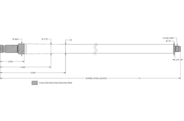 Image of Proof Research Anshutz Pre-Fit Carbon Fiber Threaded Barrel, .22 Long Rifle, Anshutz Model 1761, 18.5 inch, 1/2x28 Thread, 1-16 Twist, Heavy Profile, Graphite/Sliver, 123492