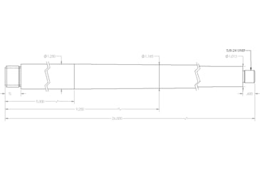 Image of Proof Research Impact Precision Pre-Fit Stainless Steel Threaded Barrel, 6.5 PRC, Impact 737, Long Action, 26 inch, 5/8x24 Thread, 1-7.5 Twist, Competition Profile, Silver, 123478