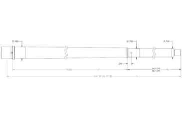 Image of Proof Research PR10 Carbon Fiber Threaded Barrel, .243 Winchester, AR-10, 22 inch, Rifle +2 Gas System Length, 5/8x24 Thread, 1-8 Twist, Graphite/Sliver, 129159