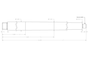 Image of Proof Research Terminus Pre-Fit SS Threaded Barrel, Terminus Apollo, 6.5x47mm Lapua, 26 in, Competition Profile, 1-8 Twist, 5/8x24, Silver, 130247
