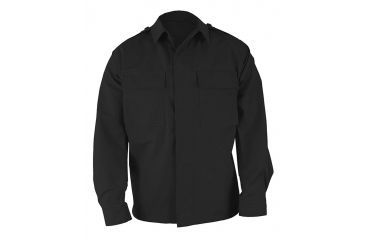 Image of Propper BDU 2-Pocket Coat, 65/35 Poly/Cotton Battle Rip, Size Extra Small-Regular, Black