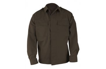 Image of Propper BDU 2-Pocket Coat, 65/35 Poly/Cotton Battle Rip, Size Extra Small-Regular, Brown