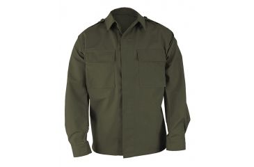 Image of Propper BDU 2-Pocket Coat, 65/35 Poly/Cotton Battle Rip, Size Extra Small-Regular, Olive Green