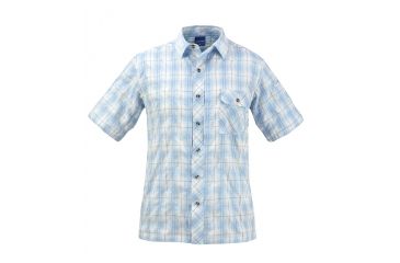 Image of PROPPER Covert Mens Plaid Button Up Shirt, Light Blue Plaid, XL F53520V467XL