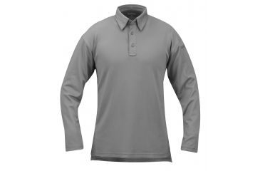 Image of Propper I.C.E. Performance Polo Long Sleeve Shirt, Grey, Extra Small Regular F531572020XS