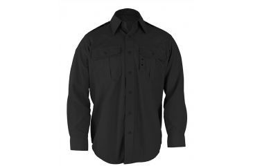 Image of Propper Long Sleeve Tactical Shirt, 65/35 Poly/Cotton Battle Rip, Small-Regular, Black
