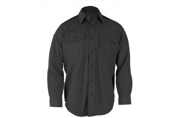 Image of Propper Long Sleeve Tactical Shirt, 65/35 Poly/Cotton Battle Rip, Small-Regular, Dark Grey
