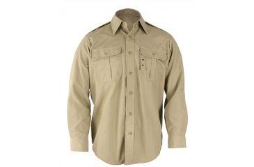 Image of Propper Long Sleeve Tactical Shirt, 65/35 Poly/Cotton Battle Rip, Small-Regular, Khaki