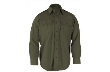 Image of Propper Long Sleeve Tactical Shirt, 65/35 Poly/Cotton Battle Rip, Small-Regular, Olive Green