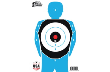 Image of Pro-Shot Silhouette Tactical Bullseye Training Target, 4 Pack, SILH-TACB-4PK