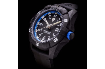 Image of ProTek Carbon Dive Watch, Carbon Case/Black&amp;Blue Dial/Black Strap, One Size, PT1003
