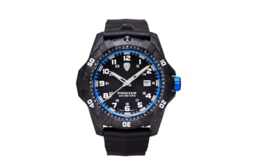 Image of ProTek Carbon Dive Watch, Carbon Case/Black&amp;Blue Dial/Black Strap, One Size, PT1003