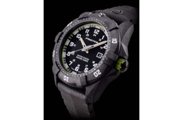 Image of ProTek Carbon USMC Dive Watch, Carbon Case/Black&amp;Green Dial/Black Strap, One Size, PT1015