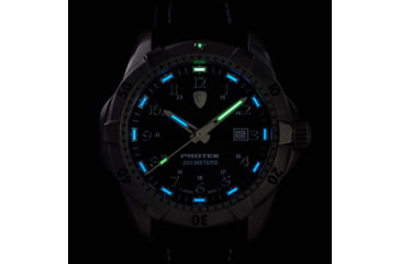 Image of ProTek Steel Dive Watch, SS Case/Silver Dial/Black Strap, One Size, PT2004