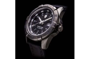 Image of ProTek Steel Dive Watch, SSIP Gunmetal Gray Case/Black Dial/Black Strap, One Size, PT2002