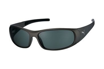 Image of Puma Go+ PU15014 Sunglass Styles Grey Frame / Green Polarized Lens