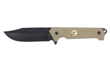Image of Puma Knives Bigcat 10 Clip Tan Fixed Blade Knife, 4.7in Blade, Black G10 w/ Kydex Sheath 6610005