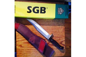 Image of Puma Knives Bowie Wood Fixed Blade Knife,6.1in Stainless Steel Blade,Jacaranda Wood Scales 6116396W