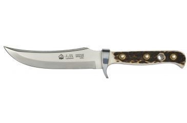 Image of Puma Knives Germany Skinner 116393 Fixed Blade Knife, 4.7in Blade, Stag w/ Leather Sheath 116393