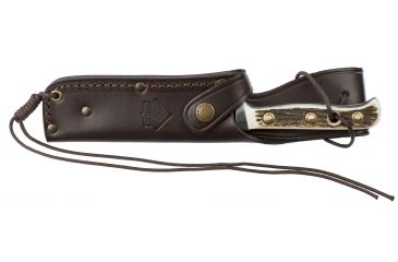 Image of Puma Knives Germany Skinner 116393 Fixed Blade Knife, 4.7in Blade, Stag w/ Leather Sheath 116393