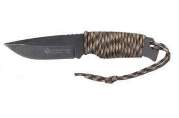 Image of Puma Knives Stonewashed Fixed Blade Knife,4.3in Steel Drop Point Blade,Paracord Wrap Handle 6650800