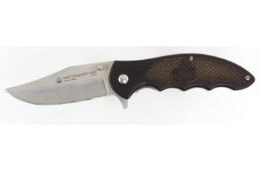 Image of Puma Knives Vintage3529 Flip Knife, 3.5in Blade, Black Pakkawood, Beltclip 6503529