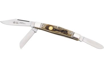 Image of Puma Stockman Folding Knife,3.875in closed,Clip,Sheepsfoot and Spey Blade,Genuine Stag Handle PU410675
