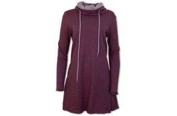 Image of Purnell Cowl Neck French Terry Tunic - Womens, Maroon, Medium, 10207551-MAROON-M