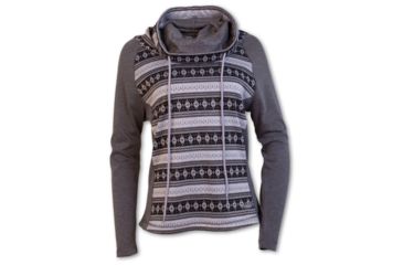 Image of Purnell Fair Isle Cowl Neck Sweater - Womens, Blk/White, M, 10208550-BLK/WHITE-M