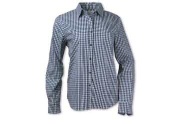 Image of Purnell Gingham Long Sleeved Shirt - Womens, Navy/White, Medium, 10204500-421-M