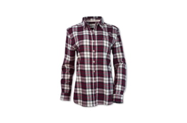 Image of Purnell Maroon Flannel Shirt - Womens, Maroon, Small, 10204602-501-S